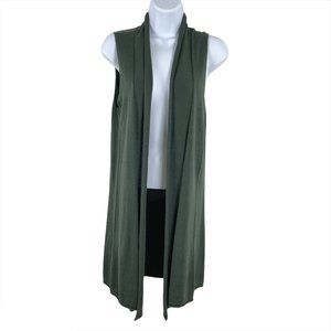 Eileen Fisher Green Sleeveless Sweater Vest